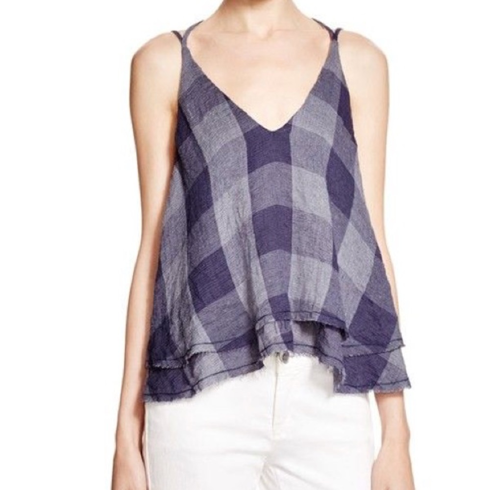 Vintage Havana plaid layered cami